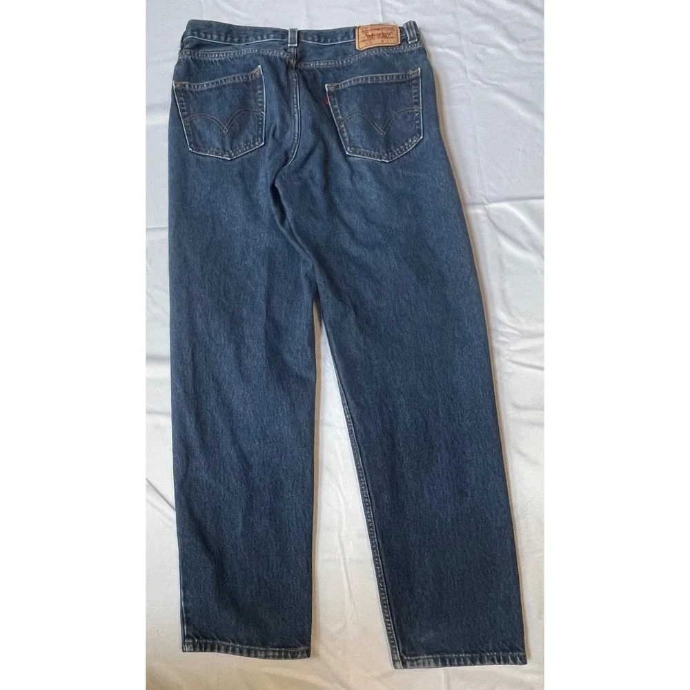 Levi's 550 Men's Jeans 36X34 Blue Medium Wash Relaxed Fit Cotton Casual 5 Pocket